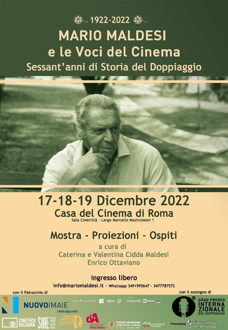 à Rome trois jours de réunions pour se souvenir du grand directeur de doublage