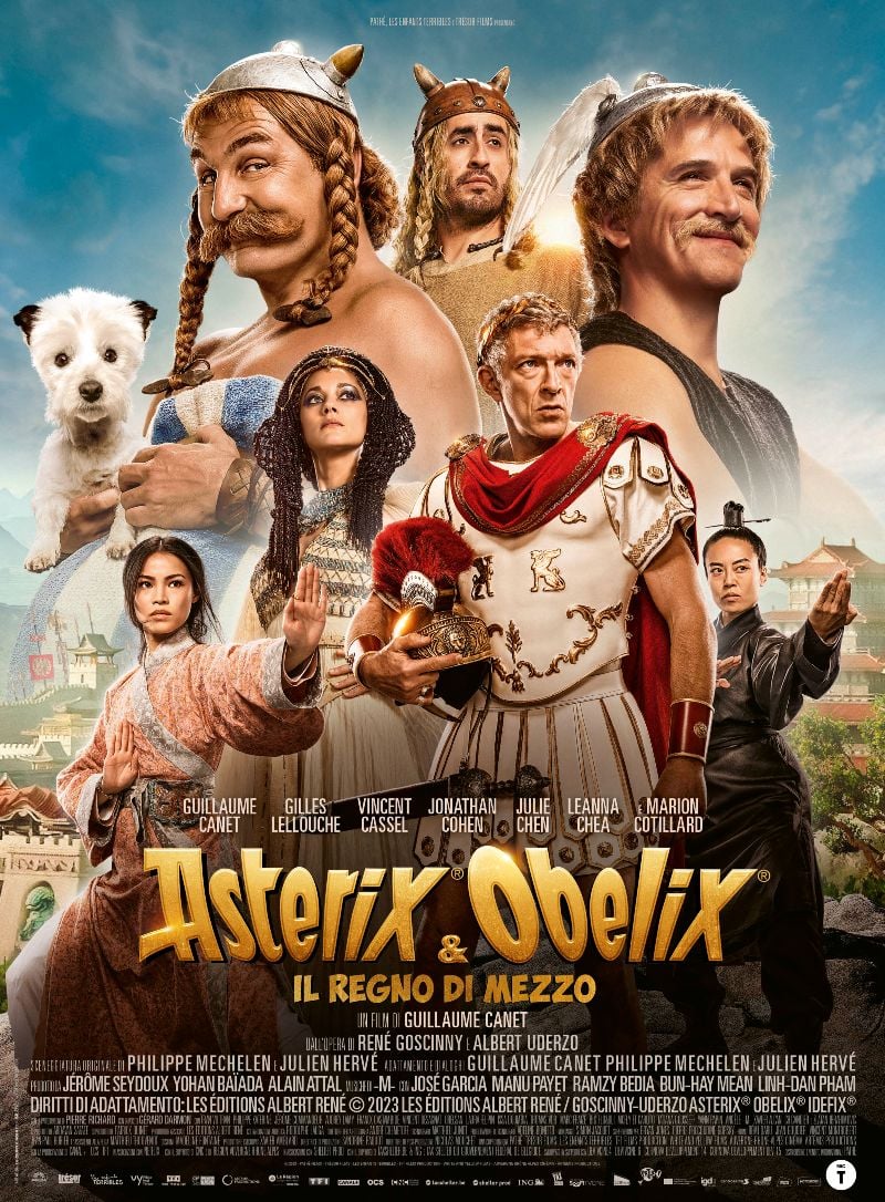 Astérix & Obélix - L'Empire du Milieu : bande-annonce et affiche italiennes officielles du nouveau film sur les personnages célèbres