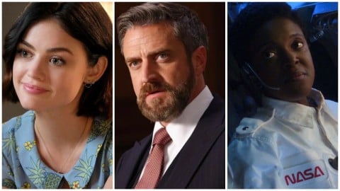 Lucy Hale, Raul Esparza et Krys Marshall dans le pilote de la série FX