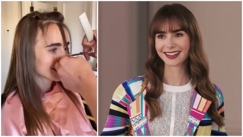Tout le monde est fou de la frange d'Emily, Lily Collins montre comment la couper