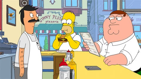 Les Simpson, Family Guy et Bob's Burgers ensemble pour une nuit
