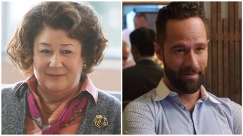 Margo Martindale et Chris Diamantopoulos dans la série sur le plus gros vol de sirop d'érable de l'histoire