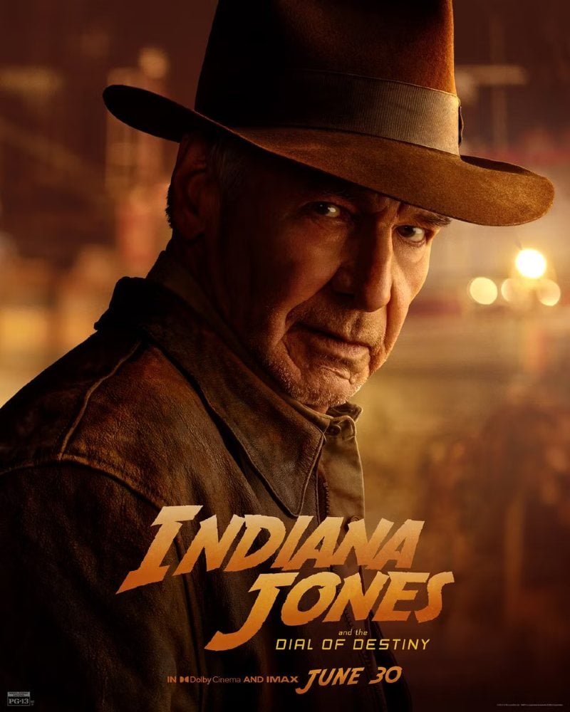 Indiana Jones et les affiches des personnages du quadrant du destin !