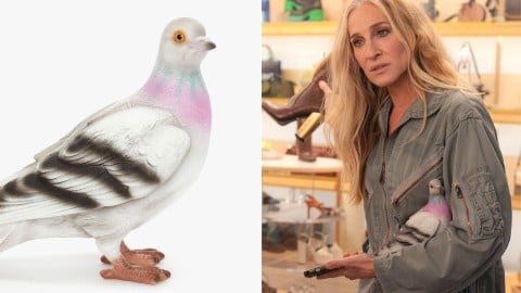 Le sac en forme de pigeon de Carrie est l'accessoire du moment