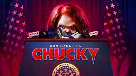 Chucky tient une conférence de presse grossière pour annoncer l'arrivée de la saison 3