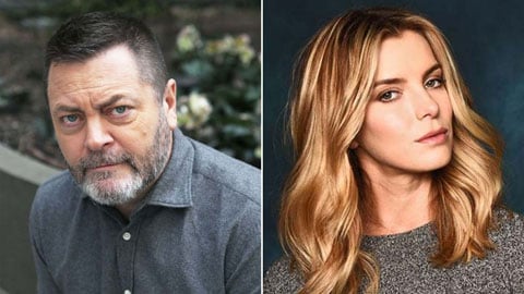 Nick Offerman et Betty Gilpin dans la série télévisée des créateurs de Game of Thrones