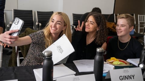Photos des acteurs sur le plateau