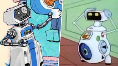 Premiers pas, voici HERBIE, le robot emblématique de la bande dessinée en photo du New York Comic Con